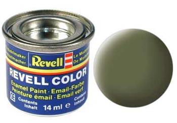 Barva Revell emailová - 32168: matná tmave zelená (dark green mat RAF)