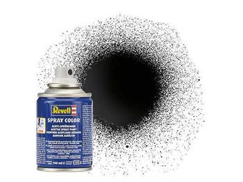 Barva Revell ve spreji - 34107: leská cerná (black gloss)