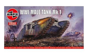 Classic Kit VINTAGE tank A01315V - WWI Male Tank Mk.I (1:76)