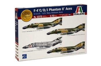 Model Kit letadlo 1373 - F-4 C/D/J PHANTOM II ACES USAF-US Navy Vietnam ACES (1:72)