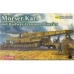 Model Kit military 14132 - Morser Karl mit Railway Transporter Carrier (1:144)