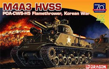Model Kit tank 7524 - M4A3 HVSS POA-CWS-H5 Flamethrower, Korean War (70th Anniversary) (1:72)