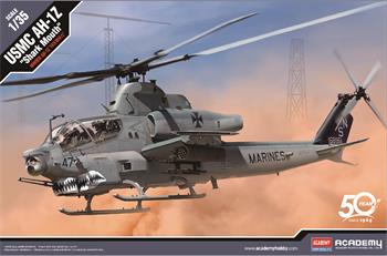 Model Kit vrtulník 12127 - USMC AH-1Z "Shark Mouth" (1:35)